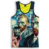 Footex Canotta Beach Volley Van Gogh Ironic Pop Art Sublimatica Leggera Traspirante (L)