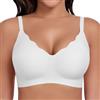 Ganado Reggiseni senza fili Jelly per le donne Reggiseno senza cuciture | Reggiseno senza ferretto, imbottito, gel, copertura completa, supporto per seno cascante, push-up, smerlato