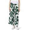 DENIMFY Palazzo - Pantaloni estivi da donna, vestibilità larga, taglia DFKate, pantaloni estivi leggeri, lunghezza alla caviglia, vita elasticizzata, tinta unita, motivo 100% viscosa, verde, bianco,