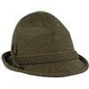 Hut Breiter Ampio cappello da uomo originale | Cappello in feltro | cappello da escursionismo - in 100% lana con Kempre e cordoncino di lana - in 3 Oliva 59