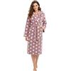 Brandsseller Accappatoio Donna con Cappuccio L/XL - In Microfibra Morbida con Motivo Stelle - Certificato Oeko-Tex - Ideale per Casa, Spa e Benessere - Rosa/Bianco