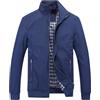 KUDORO Giacca da Uomo Leggera Estiva Giubbotto Casual Giubbino a Vento Bomber Giacca Sportiva Maniche Lunghe Zip Primavera(Blu scuro,XL)