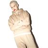 Champion Rochester 1919 Logo W - C-Logo Heavy Powerblend Fleece Felpa con Cappuccio, Marrone Sabbia, Donna FW23