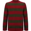 NUWIND Freddy Krueger Maglione a Righe Maglione Lavorato a Maglia Nightmare on Elm Street Costume Cosplay per Adulti (S-M, Nuova Versione)