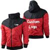 East-hai-buy Fai da Te Stampa Logo/Testo Giubbotti da Uomo Felpa con Cappuccio Impermeabile Giacca Cappotto Casual Abbigliamento Maschile Personalizzato Top Red,M
