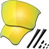 SAUCER Lenti di ricambio premium e kit di gomma per Oakley Flak Jacket XLJ | Flak Jacket XLJ Low Bridge Fit Occhiali da sole ad alta difesa - oro 24K polarizzati