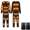 DriveNova Set di Biancheria Intima Termica Riscaldato Elettrico, USB Intimo Termico Riscaldata, 28 Zone Riscaldato Tuta Termica Set con Temperatura Regolabile per Uomo Donna