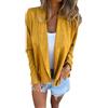 Cocila Cardigan Casual Da Donna in Pelle Scamosciata Tinta Unita Con Risvolto Pelliccia Sposa (Yellow M) Cappotto Donna Elegante Nero Giacca Invernali Camicie Boscaiolo Cappotti Leggeri Cappotto