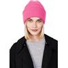 Style & Republic - Berretto da donna in 100% cashmere, elegante, circonferenza 56 cm, rosa fluo, 48