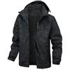 PADOLA Giacca Uomo Giacca Impermeabile Uomo Giacca Primaverile Autunno Giubbotto Uomo Casual Semplice Giacche con Cappuccio(nero1,M)