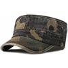 Cicilin Cappellino militare vintage da uomo lavato denim esercito berretti cotone piatto berretto esterno per uomo donna, mimetico verde militare, Taglia unica