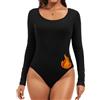 Joyshaper Donna Body a Collo Alto Maniche Lunghe Bodysuit Casual Elegante Bluse Camicie Maglietta Intima