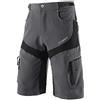 BERGRISAR Pantaloncini MTB Uomo Pantaloncini Ciclismo Bici Mountain Bike Pantaloni Shorts con Cerniera Tasche 1806BG