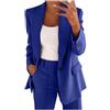 Yekdmxop Tailleur Donna Eleganti Curvy Completo Pantaloni e Giacca Cerimonia Tuta Completa Elegante Ufficio Business 2 pezzi Completi di Pantalone + Blazer Maniche Lunghe Tute Suit Slim Fit per Matrimoni Feste