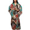 YouKD Abito estivo floreale allentato Caftan Boho Beach Bikini Cover Up Dress Plus Size Robe per le donne