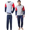 Navigare Pigiama Uomo Invernale Caldo Cotone Interlock Grigio aleros2141525 (XL)
