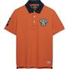 Superdry Vintage Pique Rugby Polo, Prep Orange, M Uomo