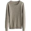 Chanyarn Donna Maglione 100% Lana Merino Autunno Inverno Caldo Girocollo a Maniche Lunghe Maglione Lavorato a Maglia (Tan,S)