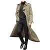 Kobilee Cappotto Uomo Invernale Impermeabile Parka Cappotto di Lana Taglie Forti Business Vintage Trench Soprabito Classico Lungo Slim Fit Doppiopetto Giacca a Vento Autunno Elegante