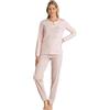 Noidinotte; more than pyjamas Noidinotte - Pigiama Donna in Cotone con Top Manica Lunga e Pantalone