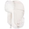 Futrzane Cappello di Pelle con Paraorecchie - Berretto Donna Aviatore Pelliccia (L, Ecru - Ecru Siberian)