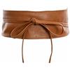 FrasiBags Cintura da Donna - Fusciacca a Vita Alta in Vera Pelle con Laccio - Fusciacca Donna Elegante in Pelle - Cintura a Fascia Larga per Abiti, Gonne e Vestiti (Cuoio)