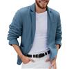 HAOLEI Blazer Uomo Elegante in Cotone Giacca Slim Fit Monopetto a Due Bottoni Regular Fit Primaverile da Lavoro e Completo Abbigliamento Primavera Uomo Camicia Hawaii Vacanze Beach