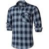 HISDERN Camicia a Quadri da Uomo a Maniche Lunghe Camicie di Flanella Scozzese Casual con 2 Tasche Button Down Regular Fit