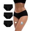 INNERSY Slip Ciclo Mestruale Donna Flusso Abbondante, M, 3 Nero Classico