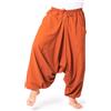 PANASIAM Pantaloni Aladino - Donna e Uomo - Pantaloni in Cotone | Pantaloni harem, trama grezza a righe, vestibilità ampia, yoga, viaggio e quotidiano, vita elastica, tasca, cavallo basso