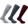 eMMe SQUARE Calzini Caldi in Lana e Cotone per Uomo e Donna, Made in Italy Lunghi al Ginocchio, Parte esterna in lana, parte interna in cotone, ottimi per l'inverno e il freddo. (43-46, Ass Scuri)