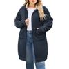 CMTOP Lunga Felpa Donna con Zip Casual Oversize Giacca con Cappuccio Taglie Forti Cardigan in Pile Autunno Invernali Cappotto con Tasche Elegante Chic Cotone Hoodie