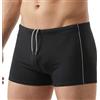 MANA MANA Costume Uomo Piscina Elastico Asciugatura Rapida Costume da Piscina Uomo Sportivo con Coulisse per Nuoto Mare Spiaggia Vacanze Costumi Piscina Uomo Taglie Comode Nero/Grigio M