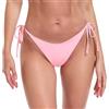 RELLECIGA Donna Slip Swimwear Classico Bikini con Fondo a Laccetti Bottom Rosa Chiaro S