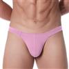 ZAIGELUO Uomo String Bambù Tanga Biancheria Intima Bulge Pouch Sexy Vita Bassa T-Back Confortevole Mutande, 1 rosa, XXXL