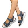 Generico Sandali Ortopedici Donna Estive Eleganti Comodi Versatili Sandali con Adjustable Strappo Leggeri Sandalo con Zeppa Punta Aperta Antiscivolo Scarpe Trekking Sportivi 36-43