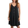 Enmain Abito Estivo da Donna Casual Floreale Cinturino per Spaghetti Senza Maniche Abiti Estivi Vestito Scollo a V con Tasche per Spiaggia Hawaii S-XXL