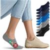 Mat and Vic's Mat & Vic's Fantasmini uomo - OEKO-TEX 100, 10 paia, Jeans Colors, S