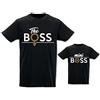 Babloo Coppia di T-Shirt Maglie Padre - Figlio/a Idea Regalo per Il Papa' Boss Family