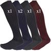 Ciocca Calze uomo lunghe in Lana a costa larga - Made in Italy - Resistenti - 5 Paia - due taglie [650_024_11_5]