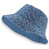 styleBREAKER Cappello Reversibile Donna Denim Stampa Leopardata | Cappello da pescatore 2 in 1 in 100% cotone traspirante, tesa 6 cm, circonferenza 58 cm.