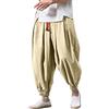WAZHAKU Pantaloni Harem Uomo Baggy Aladinhose Goa Pluderhose Stile Giapponese Pantaloni Casual Uomo Jogger Pantaloni Cinesi Baggy Haremshose - Hippie Yoga Palloncino Bloomer Pantaloni Casual Larghi
