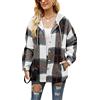 HVEPUO Camicia Donna Flanella Giacca A Quadri Camicie Lunghe Cappotto Scozzese Scacchi Shacket