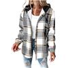 RUITOTP Camicia Donna Flanella Giacca A Quadri Camicie Lunghe Cappotto Scozzese Scacchi Shacket Autunno Inverno vestibilità Comoda