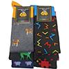Lucchetti Socks Milano Set da 6 Paia di calze uomo lunghe caldo cotone colorate tendenza pois fantasia fashion Made in Italy (Taglia Unica, Set In mind of Animals)