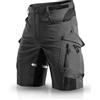 Wespornow Pantaloni Cargo da Uomo con 6 Tasche, Pantaloni da Lavoro MTB, Bermuda Corti, Pantaloni Chino, Stretch, per Escursioni estive e Shorts da Ciclismo