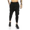 RED BRIDGE Pantalone da Tuta da Uomo con Cavallo Basso Look Cargo Nero L