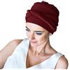 CAREBELL - Turbante oncologico per chemioterapia/Ideale per pazienti con perdita di capelli/Protezione per alopecia/Design Comfort Acciaio/Comodo e traspirante/Tessuto di bambù., Bordeaux 18, Taglia