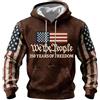 Generic DENGJIAMY 250 Anniversary USA Felpa da uomo con cappuccio con bandiera americana alla moda camicie patriottiche a maniche lunghe da uomo 4 luglio pullover con cappuccio, Z15 Marrone, XXL