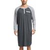 Enjoyoself Maglie Pigiama da Uomo in Cotone Maniche Lunghe Camicie da Notte per Primavera Autunno